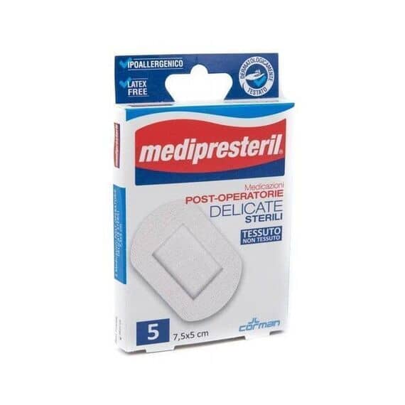 Medipresteril Medicazioni Post Operatorie Delicate Sterili in Tnt 5 Garze 7.5 X 5 Cm | Acquista Online su Farmaclick