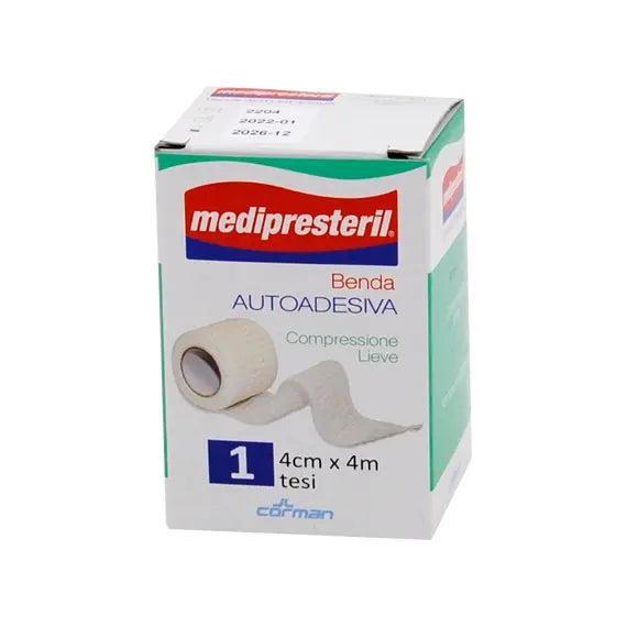Medipresteril Benda Autoadesiva Compressione Lieve 4cm X 400cm 1pz | Acquista Online su Farmaclick