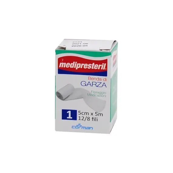 Medipresteril Benda di Garza Fissaggio Medicazioni 5cm X 500cm 12-8 Fili 1pz | Acquista Online su Farmaclick