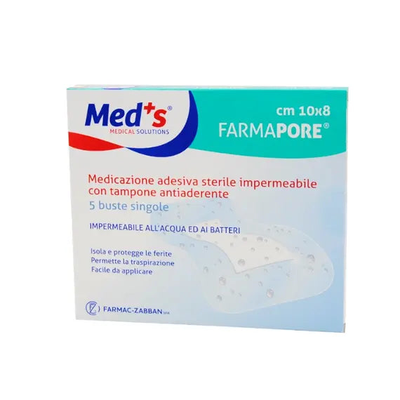 Med's Farmapore Medicazione Adesiva Sterile Impermeabile 10cm X 8cm | Acquista Online su Farmaclick