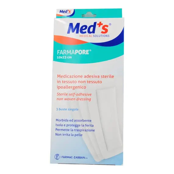Med's Farmapore Medicazione Adesiva Sterile Ipoallergenica 10cm X 23cm | Acquista Online su Farmaclick
