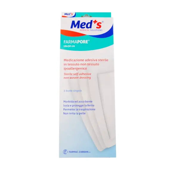 Med's Farmapore Medicazione Adesiva Sterile Ipoallergenica 10cm X 30cm | Acquista Online su Farmaclick