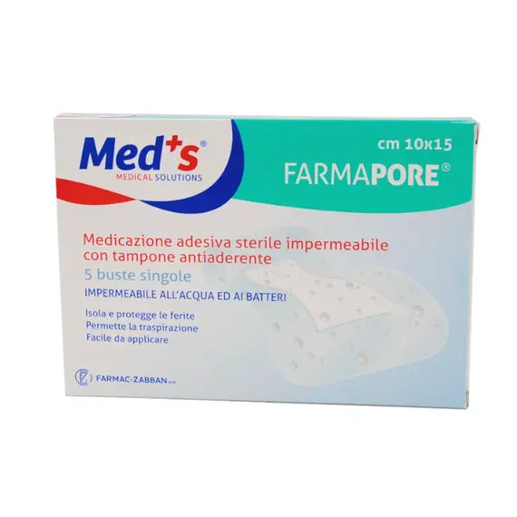 Med's Farmapore Medicazione Adesiva Sterile Impermeabile 10cm X 15cm | Acquista Online su Farmaclick