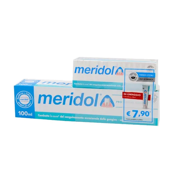 Meridol Dentifricio Protezione Gengive 100 Ml + in Omaggio Dentifricio Travel Size 20 Ml | Acquista Online su Farmaclick