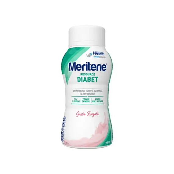 Meritene Resource Diabet Supplemento Nutrizionale Iperproteico con Fibre Alimentari Gusto Fragola 200 Ml | Acquista Online su Farmaclick