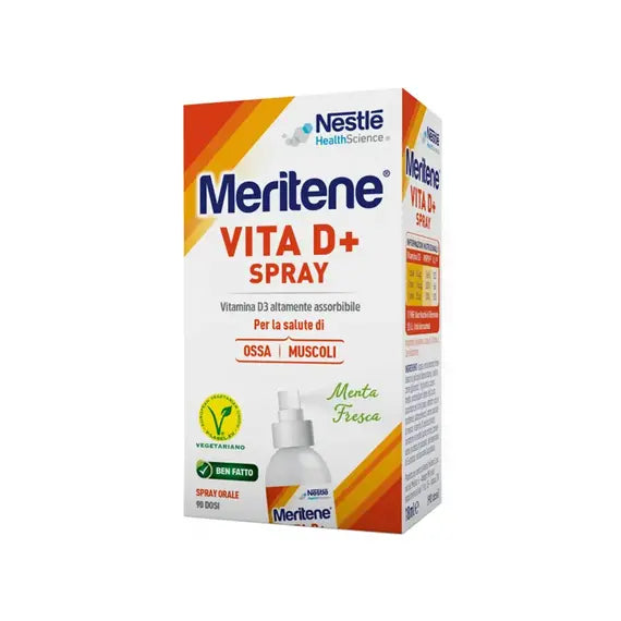 Meritene Vita D Spray Integratore Alimentare per Ossa e Muscoli Gusto Menta Fresca 90 Dosi 18 Ml | Acquista Online su Farmaclick