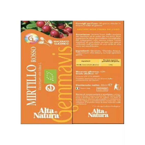 Alta Natura Mirtillo Rosso Gemmoderivati 50 Ml | Acquista Online su Farmaclick