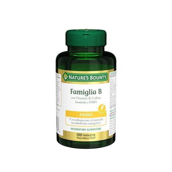 Nature's Bounty Famiglia B Integratore per il Metabolismo Energetico 100 Tavolette | Acquista Online su Farmaclick