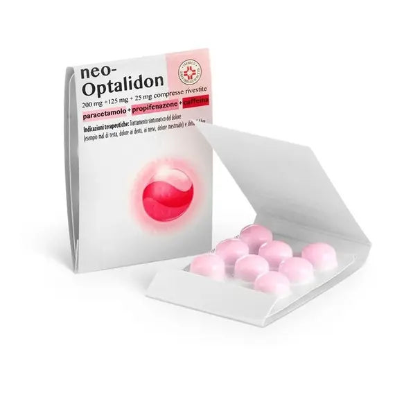 Neo Optalidon 200 Mg + 125 Mg + 25 Mg 8 Compresse Rivestite | Acquista Online su Farmaclick