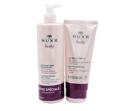 Nuxe Body Doppelpack Feuchtigkeitsspendende Körpermilch 200 ml + Schmelzendes Duschgel 200 ml