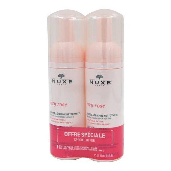 Nuxe Very Rose Mousse Leggera Detergente Viso Bipack 2 X 150ml | Acquista Online su Farmaclick