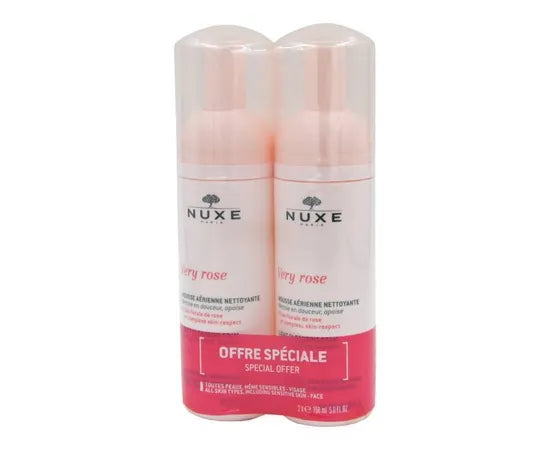 Nuxe Very Rose Leichter Reinigungsschaum für das Gesicht Doppelpackung 2 x 150 ml