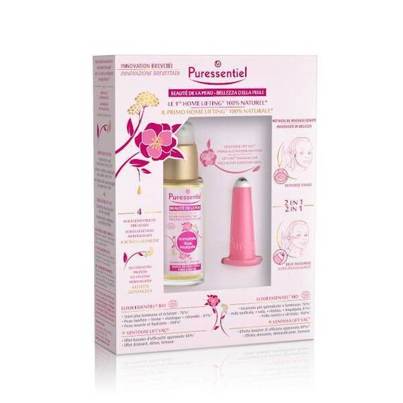 Puressentiel Bellezza della Pelle Cofanetto Home Lifting Elisir Essentiel Bio + Ventosa Lift Vac | Acquista Online su Farmaclick