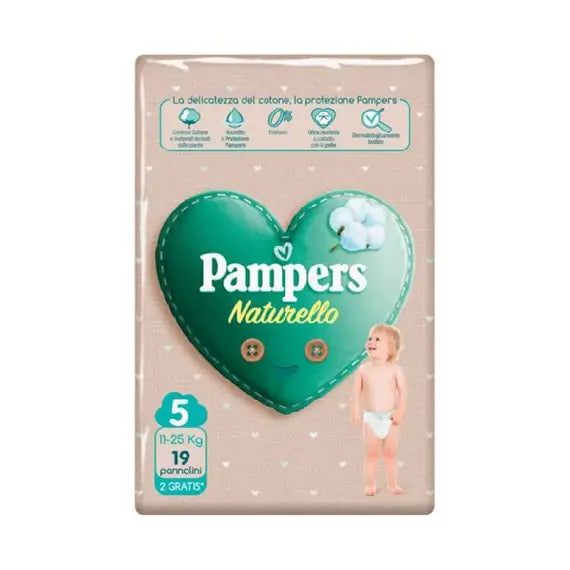 Pampers Naturello Junior 19 Pezzi | Acquista Online su Farmaclick