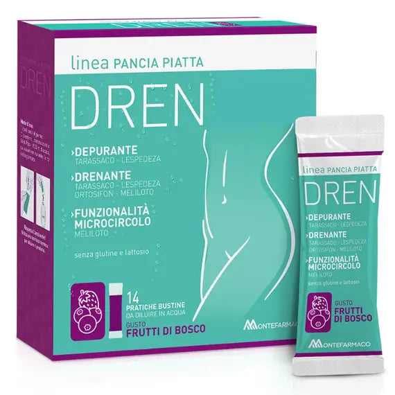Pancia Piatta Dren Integratore Drenante e Depurativo 14 Stick Gusto Frutti di Bosco | Acquista Online su Farmaclick