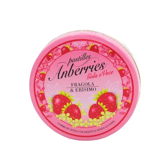 Anberries Pastiglie Fragola & Erisimo Gola e Voce Senza Glutine 55 G | Acquista Online su Farmaclick