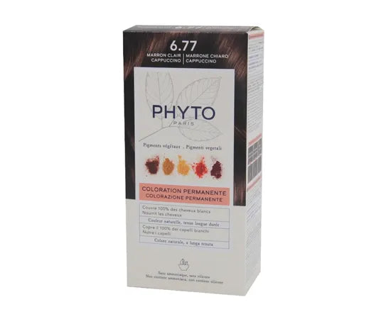 Phyto Phytocolor Kit Colorazione Permanente Per Capelli 6.77 Marrone Chiaro Cappuccino