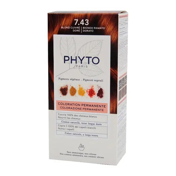 Phyto Phytocolor Kit Colorazione Permanente per Capelli 7.43 Biondo Ramato Dorato | Acquista Online su Farmaclick