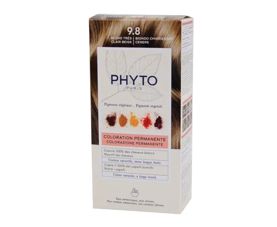 Phyto Phytocolor Kit Colorazione Permanente Per Capelli 9.8 Biondo Chiarissimo Cenere