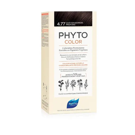 Phyto Phytocolor Kit Colorazione Permanente per Capelli 4.77 Castano Marrone Intenso | Acquista Online su Farmaclick