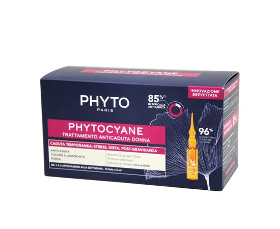 Phyto Phytocyane Trattamento Anticaduta Temporanea Capelli Donna 12 Fiale X 5 Ml