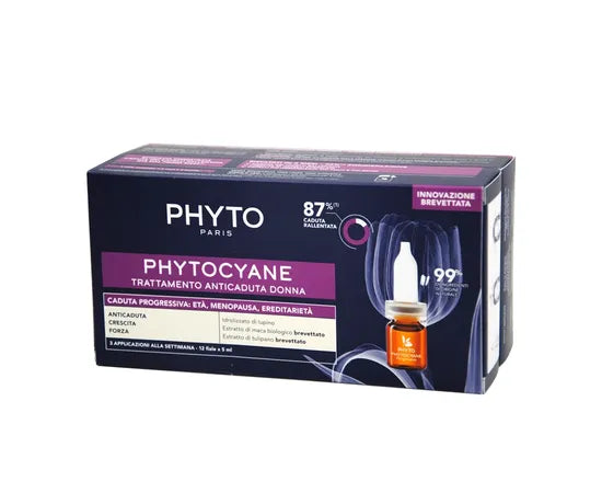 Phyto Phytocyane Trattamento Anticaduta Progressiva Capelli Donna 12 Fiale X 5 Ml