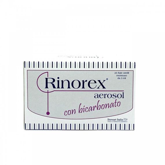 Rinorex Aerosol Soluzione Salina Ipertonica con Bicarbonato di Sodio 25 Fiale da 3 Ml | Acquista Online su Farmaclick
