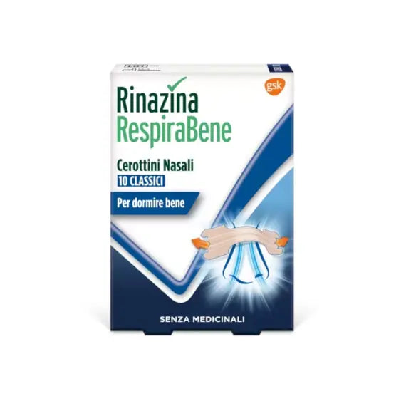 Rinazina Respira Bene 10 Cerottini Nasali Classici | Acquista Online su Farmaclick