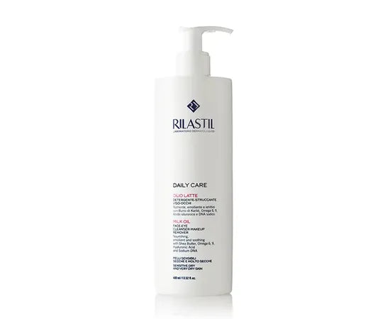 Rilastil Daily Care Öl-Milch Abschminkreiniger Gesicht Augen 400Ml