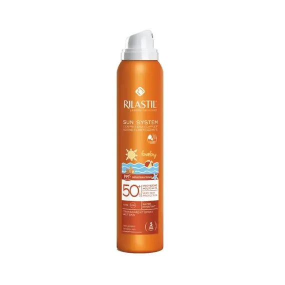 Rilastil Sun System Baby Spf 50 Protezione Molto Alta Spray Trasparente 200 Ml | Acquista Online su Farmaclick