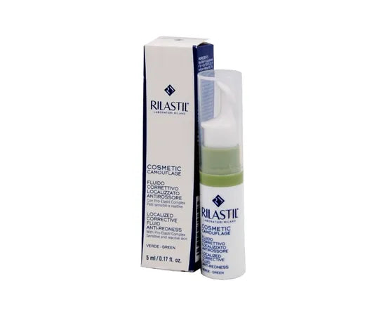Rilastil Cosmetic Camouflage Fluido Correttivo Localizzato Antirossore 5 Ml Colore Verde