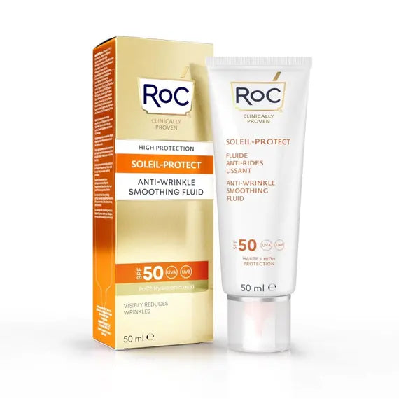 Roc Soleil Protect Fluido Solare Viso Spf 50+ Anti-rughe Levigante 50ml | Acquista Online su Farmaclick