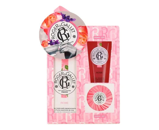 Roger & Gallet Rose Cofanetto Regalo Acqua Profumata 100 Ml + Saponetta 50 Gr + Gel Doccia 50 Ml