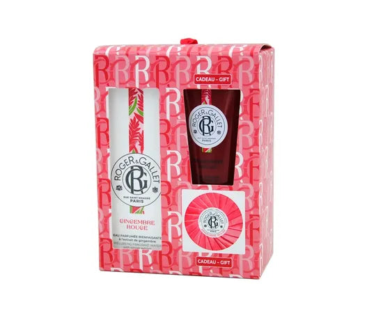 Roger & Gallet Gingembre Rouge Cofanetto Regalo Acqua Profumata 100 Ml + Saponetta 50 Gr + Gel Doccia 50 Ml