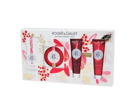 Roger & Gallet Geschenkset Gingembre Rouge Duftspray + Duschgel + Körpermilch + Duftseife
