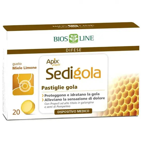Sedigola Apix Miele Limone 20 Pastiglie | Acquista Online su Farmaclick
