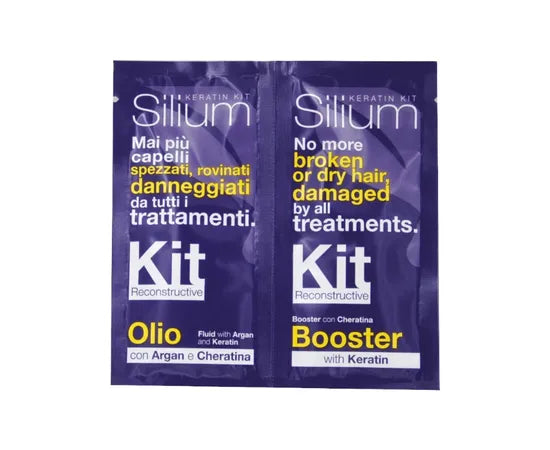 Silium Capelli Spezzati Kit Di Ricostruzione Per Capelli Olio 12 Ml + Booster 12 Ml