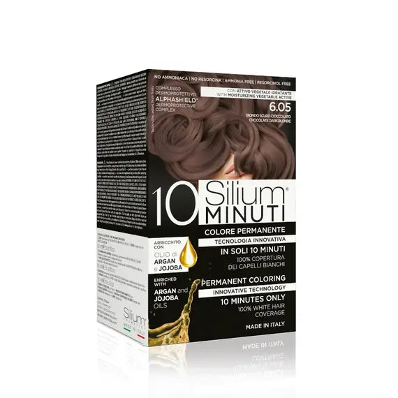 Silium 10 Minuti Colorazione Permantente con Olio di Argan Jojoba Color Biondo Scuro Cioccolato 6.05 | Acquista Online su Farmaclick