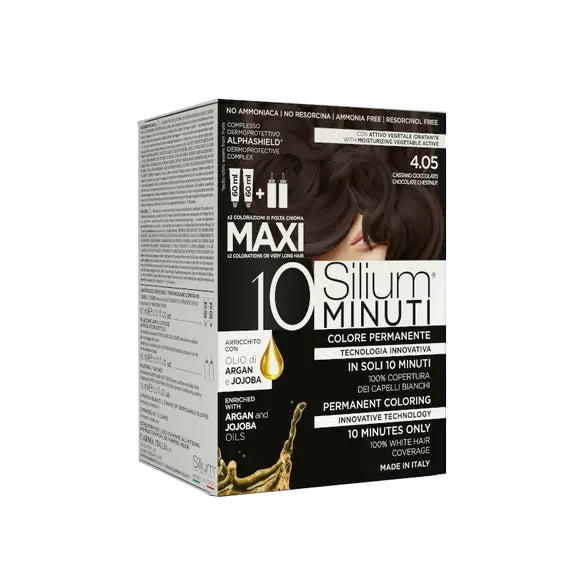 Silium Maxi 10 Minuti Castano Cioccolato 4.05 Colore Permanente X 2 Colorazioni o Folta Chioma | Acquista Online su Farmaclick