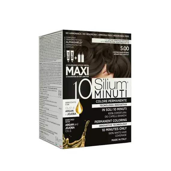 Silium Maxi 10 Minuti Castano Chiaro Intenso 5.00 Colore Permanente X 2 Colorazioni o Folta Chioma | Acquista Online su Farmaclick