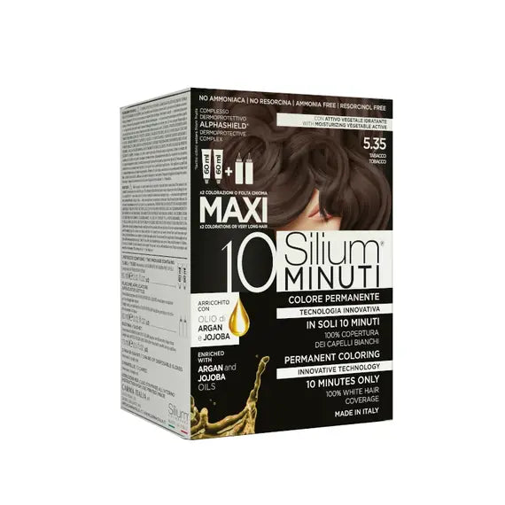 Silium Maxi 10 Minuti Tabacco 5.35 Colore Permanente X 2 Colorazioni o Folta Chioma | Acquista Online su Farmaclick