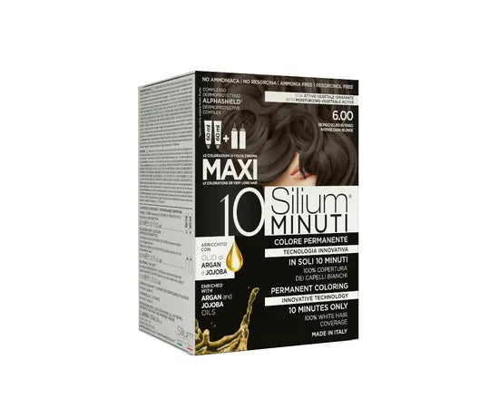 Silium Maxi 10 Minuten Dunkelblond Intensiv 6.00 Dauerhafte Haarfarbe für 2 Anwendungen oder volles Haar