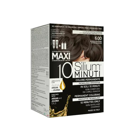 Silium Maxi 10 Minuti Biondo Scuro Intenso 6.00 Colore Permanente X 2 Applicazioni o Folta Chioma | Acquista Online su Farmaclick