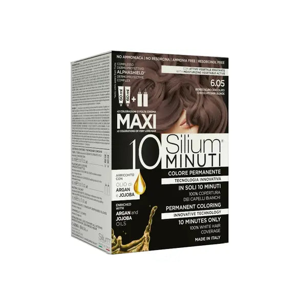 Silium Maxi 10 Minuti Biondo Scuro Cioccolato 6.05 Colore Permanente X 2 Colorazioni o Folta Chioma | Acquista Online su Farmaclick