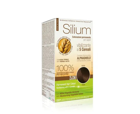 Silium Vitalisierende Permanente Haarfarbe mit 5 Getreidesorten 3.06 Kakao Braun