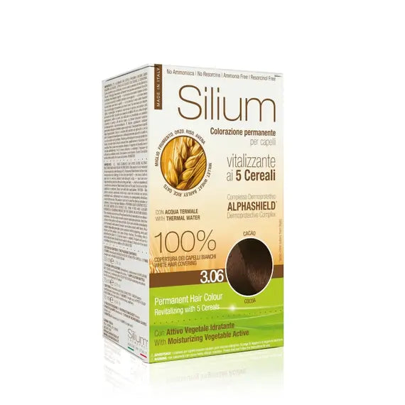 Silium Colorazione Permanente per Capelli Vitalizzante Ai 5 Cereali 3.06 Castano Cacao | Acquista Online su Farmaclick