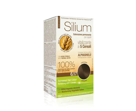 Silium Vitalisierende Permanente Haarfarbe Mit 5 Getreidesorten 6.17 Kastanienbraun Cappuccino