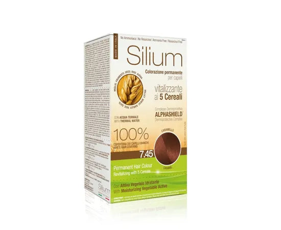 Silium Dauerhafte vitalisierende Haarfarbe mit 5 Getreidesorten 7.45 Karamell