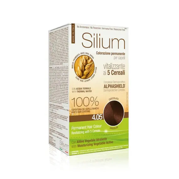 Silium Colorazione Permanente per Capelli Vitalizzante Ai 5 Cereali 4.05 Castano Cioccolato | Acquista Online su Farmaclick
