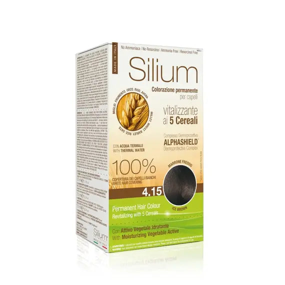 Silium Colorazione Permanente per Capelli Vitalizzante Ai 5 Cereali 4.15 Marrone Freddo | Acquista Online su Farmaclick